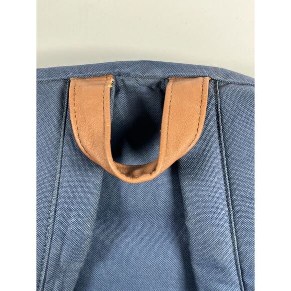 HERSCHEL Backpack Pop Quiz Canvas Leather Trim Waterproof Blue 22L - Picture 11 of 16